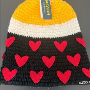 Burton Heart Beanie - Yellow, White, Black, Red